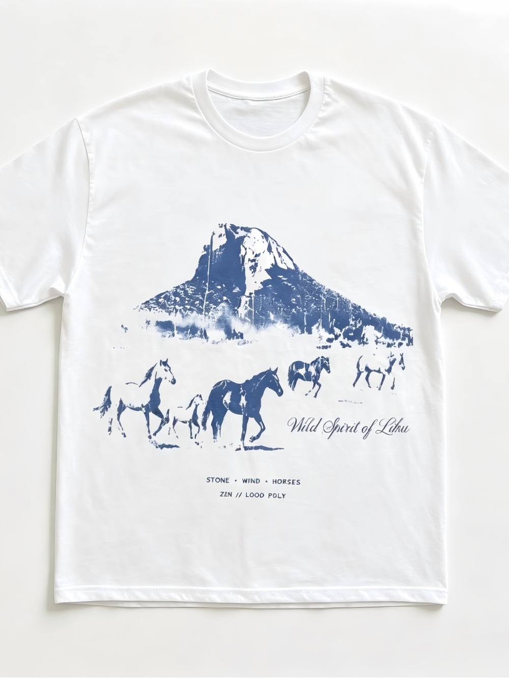 Wild Spirit Of Libu Mountain Wild Horses Vintage Womens Mens T-shirt Unisex